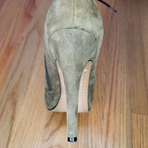 Sam Edelman Troy Ankle Boots in Green Suede Leather size 6.5 - Picture 7 of 10